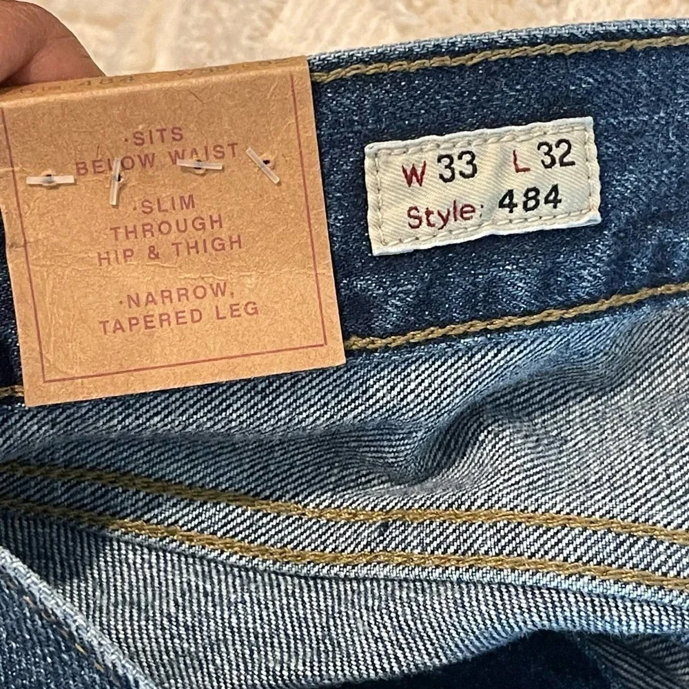 J. Crew 484 Slim-Fit High Rise Denim Straight Jeans Blue Men's Size 33 x 32 - Picture 13 of 15